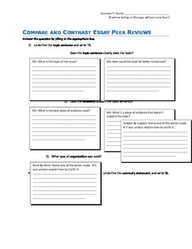 essay peer review worksheet pdf