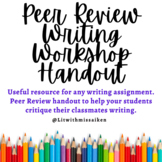 Peer Review Writing Workshop Checklist