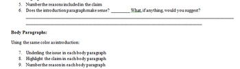 Preview of Peer Review of Argumentative Writing