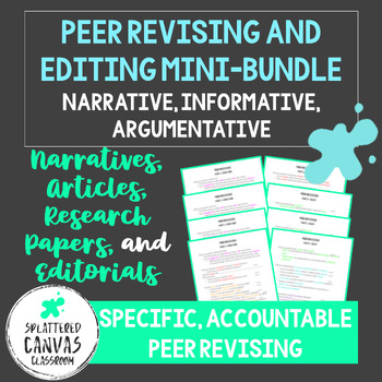 Preview of Peer Revising & Editing MINI-BUNDLE - Narrative, Informative, and Argumentative