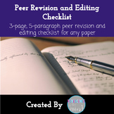 Peer Revision and Editing Checklist for Any Paper