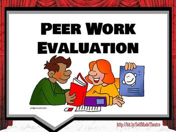 Preview of Peer Work Evaluation Form