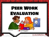 Peer Work Evaluation Form