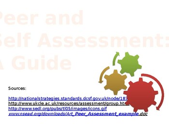 Preview of Peer and Seld Assessment Guide (Presentation)