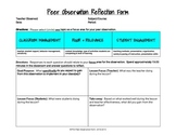 Peer observation form (for teachers)