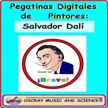 Preview of Pegatinas Digitales de Pintores, Salvador Dalí for Distance Learning