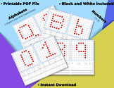 Pegboard Alphabets and Numbers Challenge Cards. Pegboard A