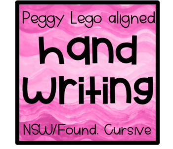Preview of Peggy Lego Aligned Handwriting Pages - NSW Foundation Cursive Font