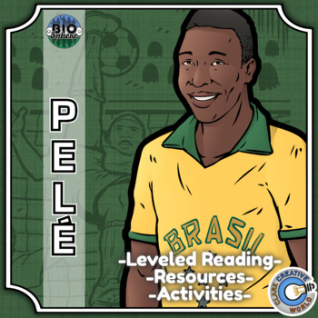 Preview of Pele Biography - Reading, Digital INB, Slides & Activities