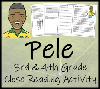 Preview of Pele Close Reading Comprehension Activity | 3rd Grade & 4th Grade