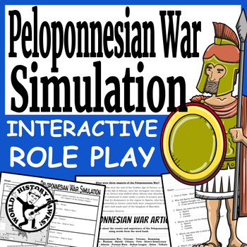 Preview of Peloponnesian War Simulation - Ancient Greece Sparta vs Athens Activity