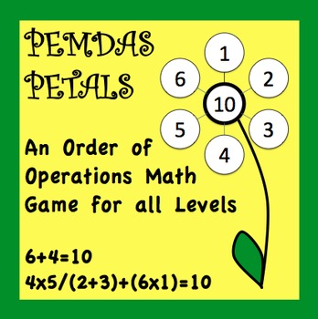 Preview of Order of Operations Pemdas Game