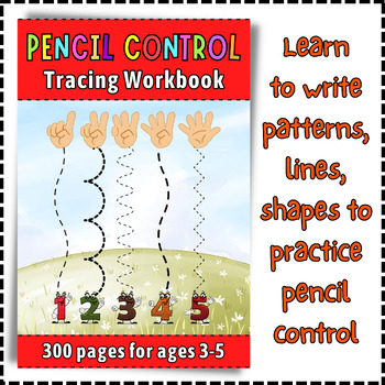 Preview of Pen Control Tracing Workbook for Kids: Learn to write alphabets, numbers, shapes
