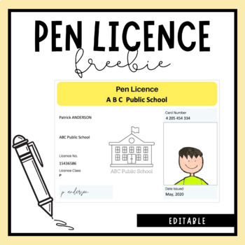 pen licence certificate template