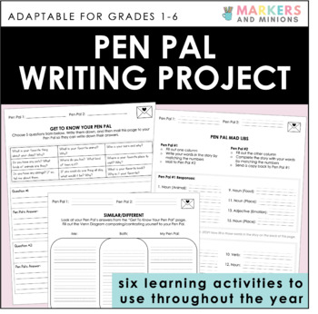 Preview of Pen Pal Collaborative Activities