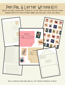 Pen Pal Kit / Letter writing kit/practice letter writing