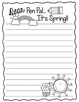 Pen Pal Templates-Enough to last the Whole Year!**Distance Learning**