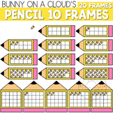 Pencil 10 Frames & 20 Frames Clipart by Bunny On A Cloud