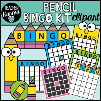 Preview of Pencil BINGO Clipart Kit