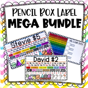 Preview of Pencil Box Labels - MEGA BUNDLE