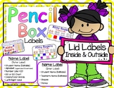 Pencil Box Name Labels (Inside and Outside Box Labels) Editable