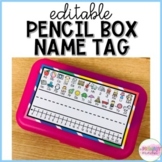 EDITABLE Pencil Box Name Tag