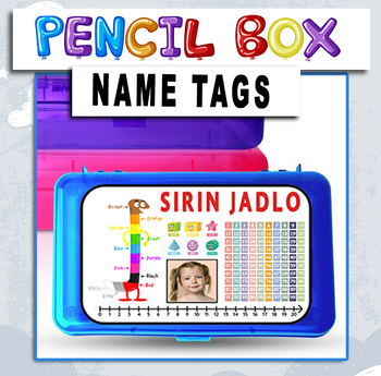 Preview of Pencil Box Name Tags - Crayon name tags - Editable - K - 1st Grade