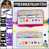 Pencil Box Name Tags Editable PreK - K