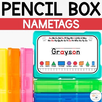 Preview of Pencil Box Name Tags | Editable Name Tags |  Kindergarten Name Tags