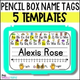 Pencil Box Name Tags l Editable