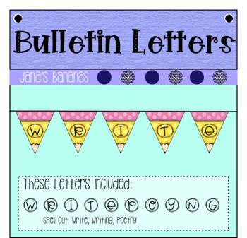 Preview of Bulletin Board Letters: Pencil