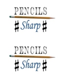 Pencil Can Labels-Sharp and Flat