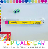 Pencil Classroom Flip Calendar - Includes English, Spanish