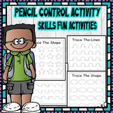 Pencil Control Activity: trace the lines and shape