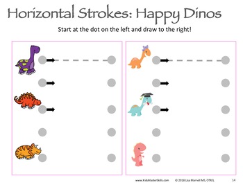 pencil control dinosaurs handwriting strokes for preschool and