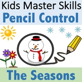 Pencil Control Seasons Theme - Handwriting Strokes for Pre