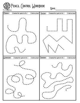 Nursery Pencil Control Worksheets - Free Printable - The Mum Educates