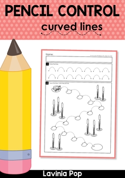 Preview of Pencil Control Worksheets: Curved Lines