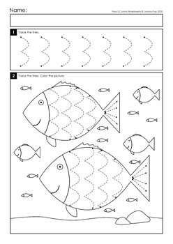 pencil control worksheets curved lines by lavinia pop tpt