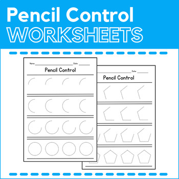 Preview of Pencil Control Worksheets - Fine Motor Skills - Shape Tracing Activities