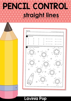 Preview of Pencil Control Worksheets: Straight Lines