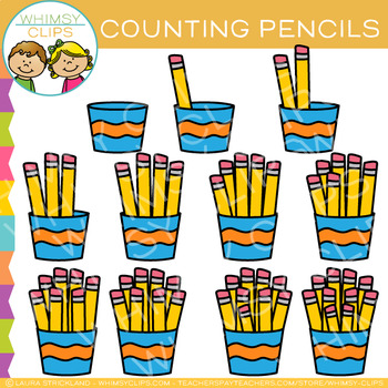 Preview of Pencil Counting Clip Art