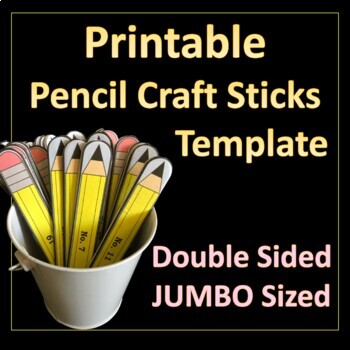 Pencil Equity Sticks Jumbo Craft Stick Size by Little Lightbulb