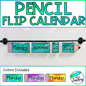 Pencil Flip Calendar by Inz and Outs of Teaching TPT