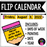 Pencil Flip Calendar - Perpetual Calendar - Back to School