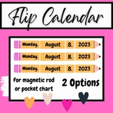 Pencil Flip Calendar Pocket Chart Calendar: Yellow