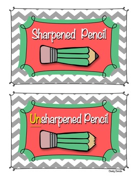 Preview of Pencil Labels - Sharpened and Unsharpened (3 Colors)