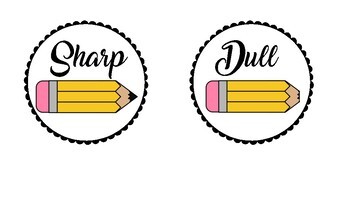Preview of Pencil Label - Sharp and Dull