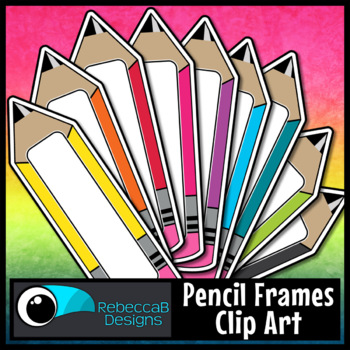 Preview of Pencil Text Box Frames Clip Art