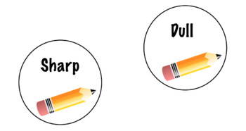 Preview of Pencil Labels: Sharp & Dull